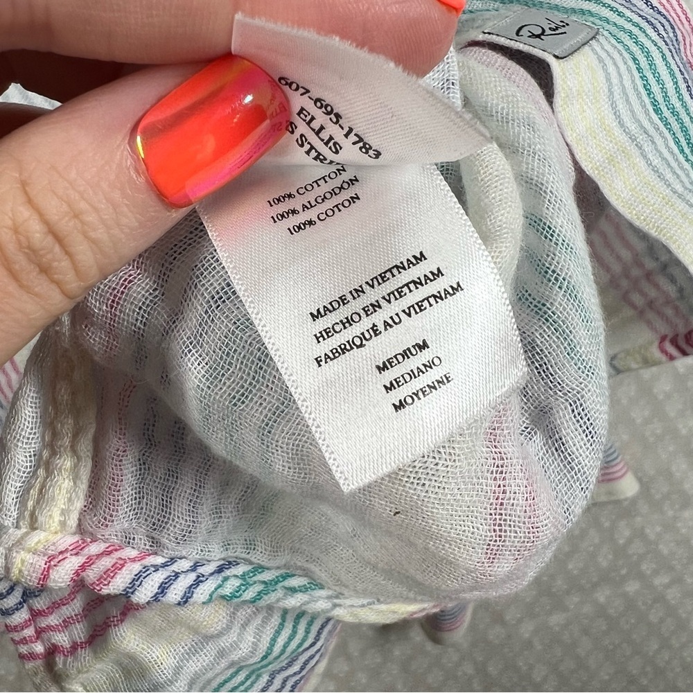 Rails Ellis Stripe Button Down‎ Cotton Top - image 4